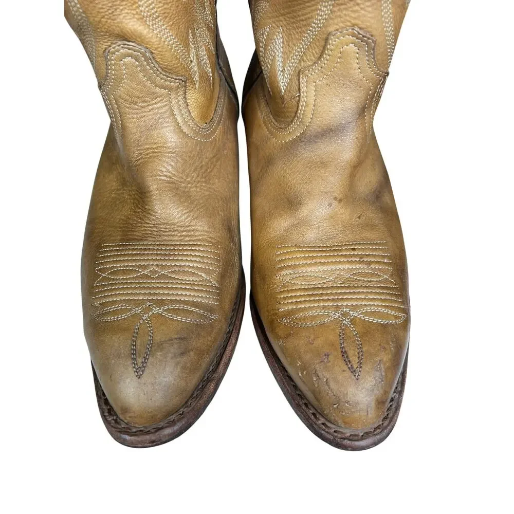 Vintage Durango Men’s Brown Leather Wide Western Cowboy Boots Size US 9 EE